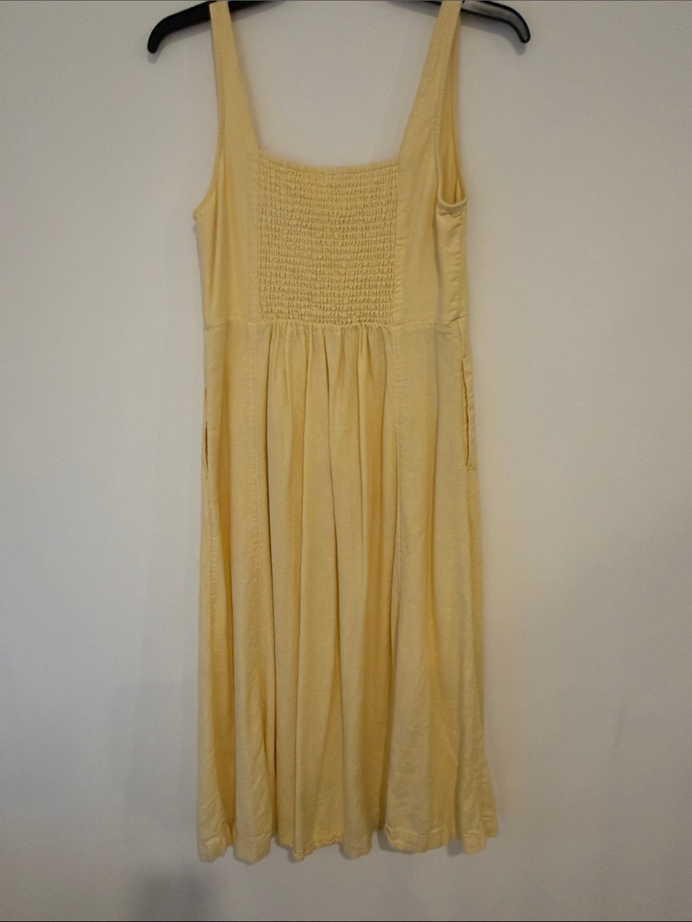 Old Navy Pale Yellow Midi Slip Dress - Picture 3 of 3